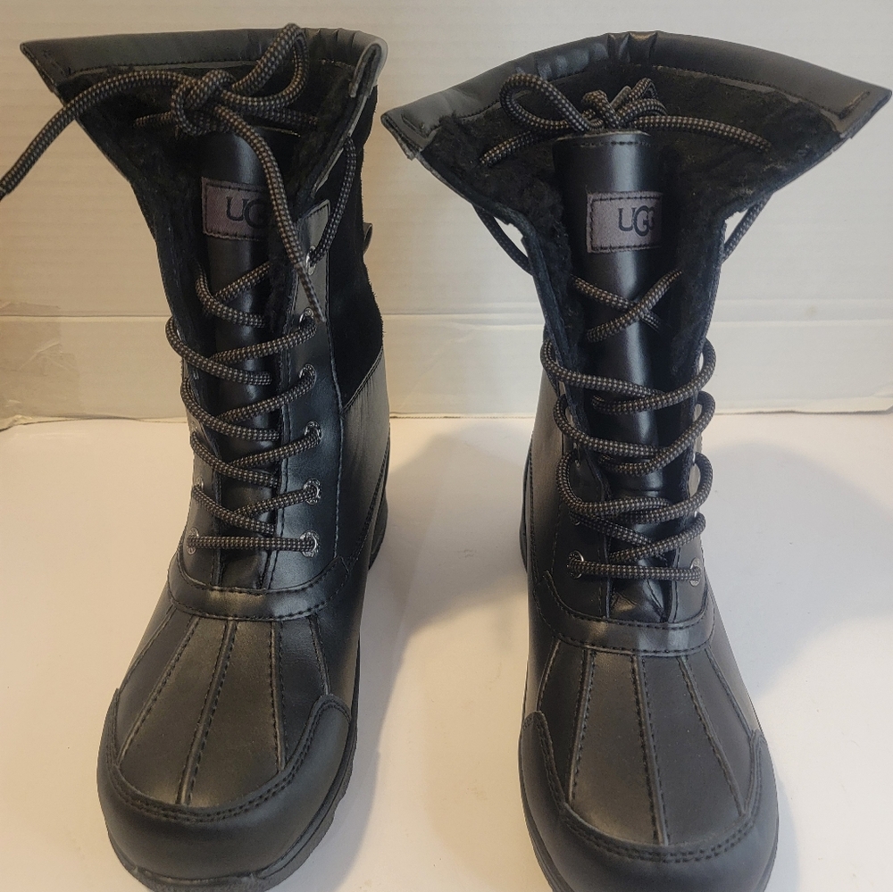 KIDS UGG BUTTE II CWR BLACK SUEDE WATERPROOF DUCK BOOT SZ6 - Picture 7 of 13